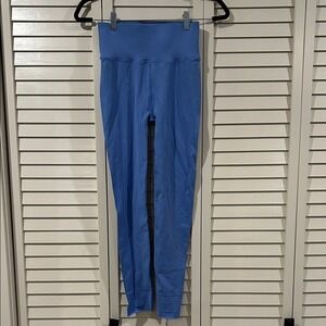 Fabletics SculptKnit Blue High-Waist Athletic Leggings Size L